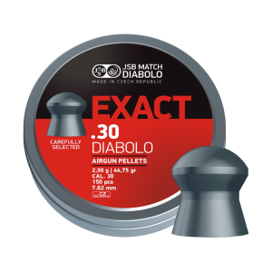 JSB Exact Air Gun Pellets 30 Caliber 44.75 Grain Tin of 150