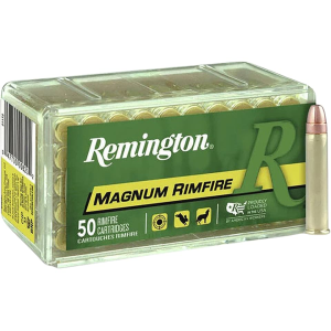 Remington 22 Winchester Magnum Rimfire (WMR) Ammo 40 Grain Jacketed Hollow Point Box of 50