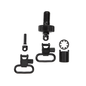 Uncle Mike's QD Shotgun Sling Swivel Cap Set Mossberg 500 12 Gauge 1" Black