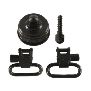 Uncle Mike's QD Shotgun Sling Swivel Cap Set Mossberg 590, 835 12 Gauge 1" Black