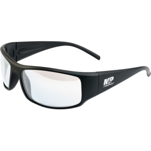 Smith & Wesson M&P Thunderbolt Shooting Glasses Black Frame Clear Mirror Lens