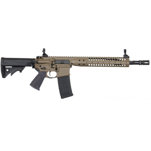 LWRC IC-SPR Semi Automatic Rifle 5.56x45mm NATO 16.1" Fluted Black Threaded Barrel Flat Dark Earth Frame Black Collapsible Stock