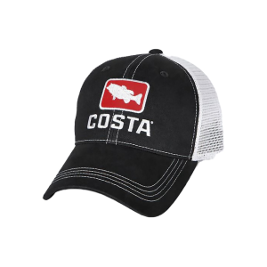 Costa Del Mar Mens XL Bass Trucker Hat Black - Costa Del Mar