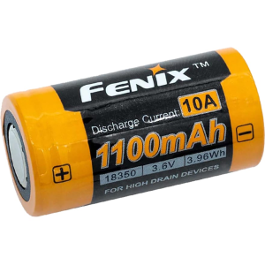 Fenix Rechargeable 18350 3.6 Volt Battery Lithium 1100 mAH
