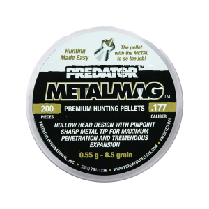 Predator Metalmag Airgun Pellets 177 Caliber 8.5 Grain Pointed Tin of 200