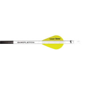 NAP Quikfletch Twister Vane 2" Yellow, White, and Yellow Arrow Fletching System 6PK