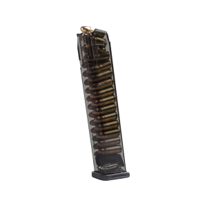 ETS Magazine for Glock 17, 17L, 18, 19, 19x, 26, 34, 35, 47, 49 9mm 27-Round Polymer Carbon Smoke