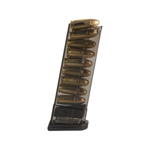 ETS Magazine for Glock 43 9-Round Polymer Carbon Smoke