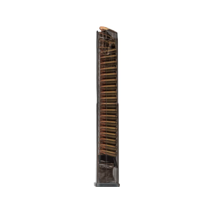 ETS Magazine for Glock 17, 17L, 18, 19, 19x, 26, 34, 35, 47, 49 9mm 40-Round Polymer Carbon Smoke
