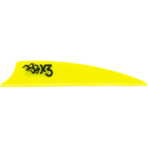Bohning X3 Vane Arrow Fletching 2.25" Neon Yellow 36PK