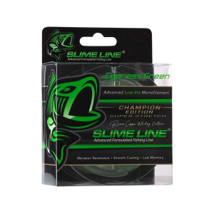 Catch The Fever Slime Line Champion Edition Super Stretch Monofilament Fishing Line 10lb 325yd Cypress Green