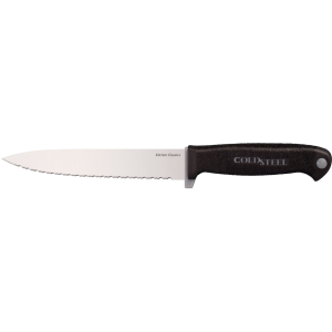 Cold Steel Kitchen Classics Utility Knife 6" Serrated German 4116 Stainless Steel Blade Kray-Ex Handle - Cold Steel