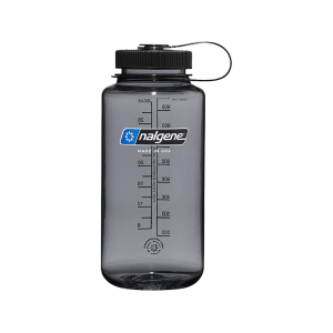 Nalgene Wide Mouth 32oz Water Bottle Gray W/ Black Cap