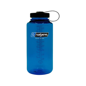 Nalgene Wide Mouth 32oz Water Bottle Slate Blue W/ Black Cap