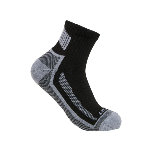 Carhartt Men's Force Midweight Quarter Socks Black XL 3 Pack