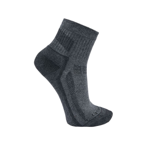 Carhartt Men's Force Midweight Quarter Socks Charcoal Large 3 Pack