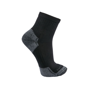 Carhartt Men's Lightweight Quarter Socks Black Large 3 Pack