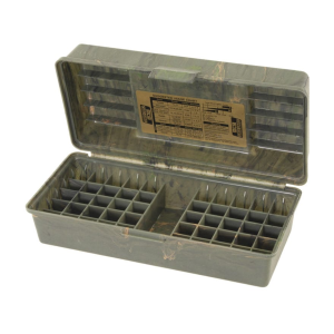 MTM Shotshell Box with Handle 12 Gauge 2-3/4", 3" 50-Round Plastic Camo