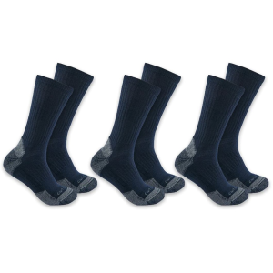 Carhartt Men's Midweight Crew Socks Navy XL 3 Pack