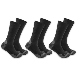 Carhartt Men's Midweight Crew Socks Black XL 3 Pack