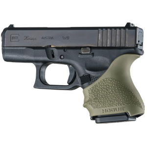 Hogue Handall Slip On Beavertail Grip Sleeve for Glock 26, 27 Rubber Olive Drab