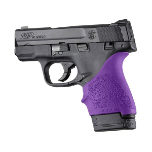 Hogue Handall Slip On Beavertail Grip Sleeve S&W M&P Shield 9, 40, Ruger LC9 Rubber Purple