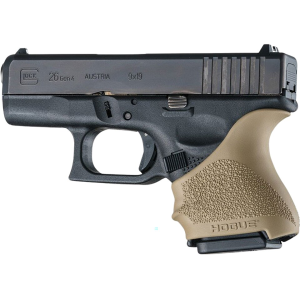 Hogue Handall Slip On Beavertail Grip Sleeve for Glock 26, 27 Rubber Flat Dark Earth