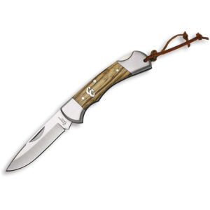 American Buffalo Knife & Tool Sagebrush Lockback Pocket Knife 3" Drop Point 8Cr13MoV Satin Blade Wood Handle