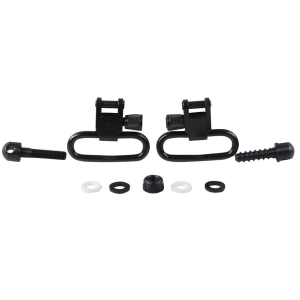 GrovTec Sling Swivel Studs with 1.25" Locking Swivels Set with Machine Screw Forend Steel Black