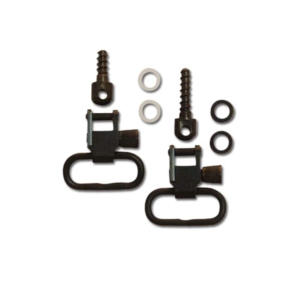 GrovTec Sling Swivel Studs with 1" Locking Swivels Set with Wood Screw Forend Steel Black