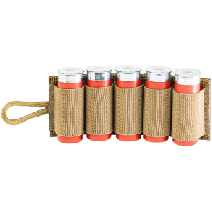 Esstac 5 Round Shotgun Card with Adhesive Hook & Loop Nylon Coyote - Esstac