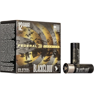 Federal Premium Black Cloud Waterfowl 12 Gauge Ammo 3" #1 Steel Shot 1-1/4 oz Case of 250 (10 Boxes of 25) - Federal Premium