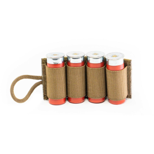 Esstac 4 Round Shotgun Card with Adhesive Hook & Loop Nylon Coyote - Esstac