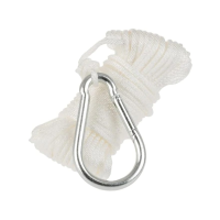 T-H Marine Anchor Line 3/16" X 50' Solid Braid W/ Hook White