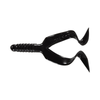 Mister Twister Double Tail 4" Grub Black 10PK