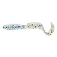 Mister Twister Twister Tail 4" Grub Shiny Pearl Blue/Silver Flake 20PK