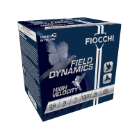 Fiocchi High Velocity 28 Gauge Ammo 3" #6 Lead Shot 1 oz Case of 250 (10 Boxes of 25)