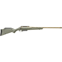 Ruger American Predator Gen II Bolt Action Rifle 243 Winchester 22" Fluted Burnt Bronze Cerakote Threaded Barrel Burnt Bronze Frame Green Splatter Raised Comb Stock