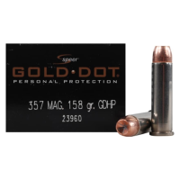 Speer Gold Dot 357 Magnum Ammo 158 Grain Bonded Jacketed Hollow Point Case of 200 (10 Boxes of 20)