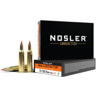 Nosler BT Varmint 22-250 Remington Ammo 40 Grain Nosler Ballistic Tip Polymer Tip Lead Free Box of 20