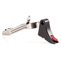 ZEV Technologies PRO Trigger with Trigger Bar for Glock 43, 43x 9mm Aluminum Black Pad, Red Safety