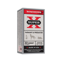 Winchester Super X 22 Hornet Ammo 46 Grain Jacketed Hollow Point Box of 50