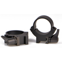 Warne QD 3/8" and 11mm Dovetail 1" Scope Rings Black Powdercoat Medium