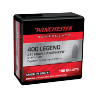 Winchester Power-Point 400 Legend, 40 Caliber (400 Diameter) Bullets 215 Grain Jacketed Soft Point with Cannelure Box of 100