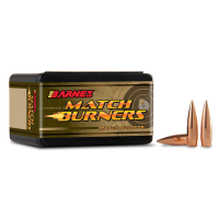 Barnes Match Burner 22 Caliber (224 Diameter) Bullets 69 Grain Jacketed Hollow Point Box of 100