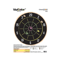 Champion VisiColor Dartboard Target 11" x 14" Paper 10PK