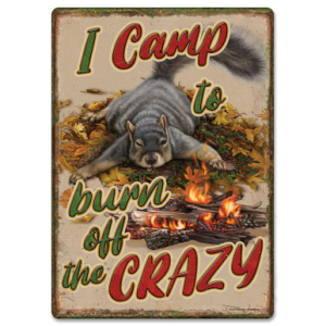 METAL TIN SIGNS, Funny, Vintage, Personalized 12" X 17"- Burn Crazy