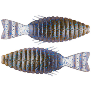DEPS Bull Flat Creature 3" 6Pk Green Pumpkin Blue Flake Smoke