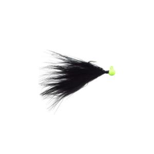 Voodoo Custom Tackle Marabou Jig Chartreuse Black 1/64oz