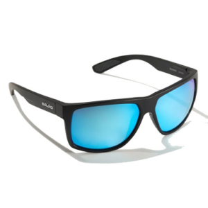 Bajio Boneville Sunglasses Matte Black Frame Blue Polycarbonate Lenses